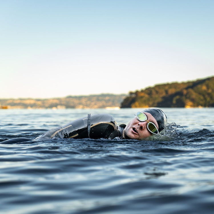 Finis Alliance Swim Goggle White Aqua Mirror Lens