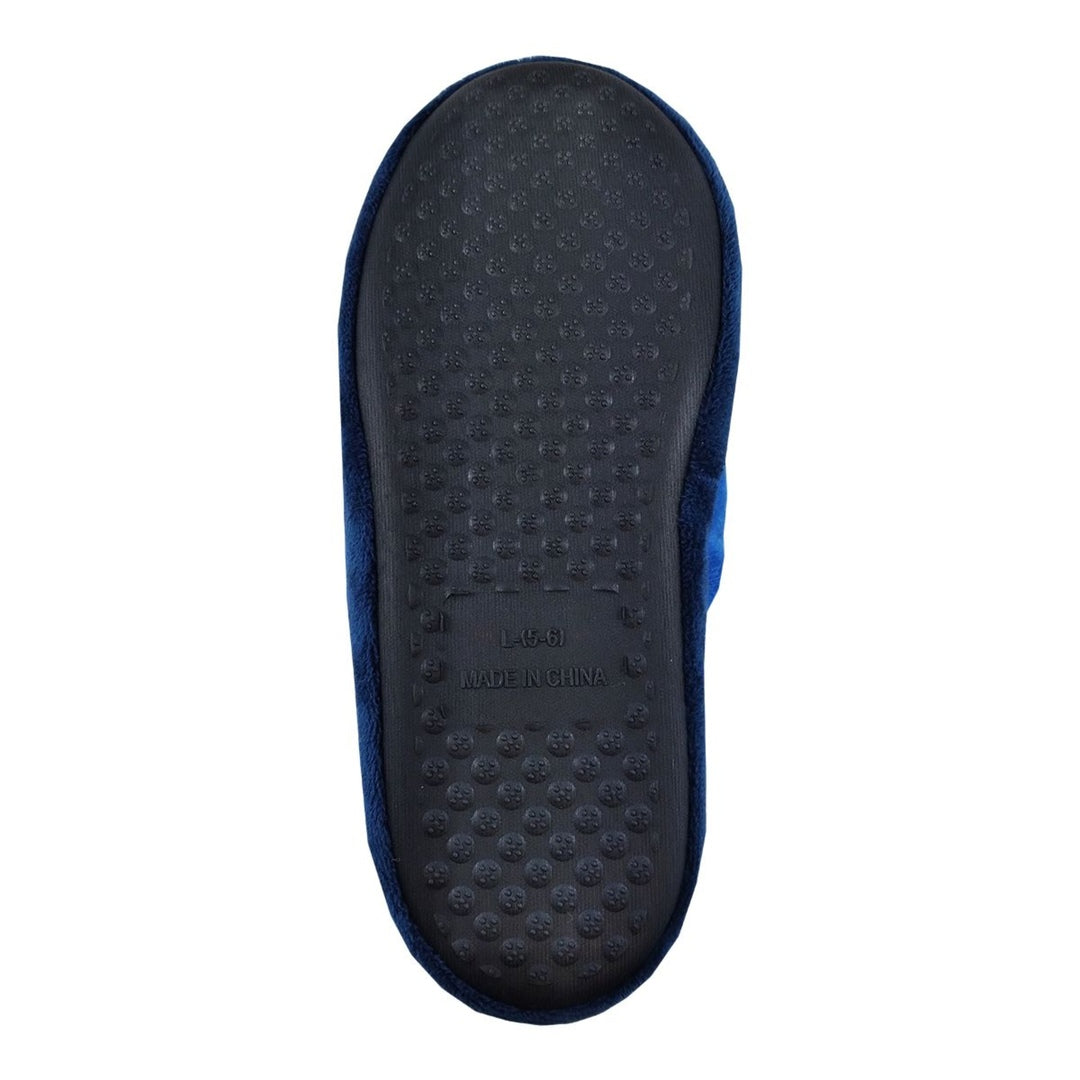 FOCO Men's NHL Winnipeg Jets Big Logo Slippers blue