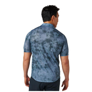 Pearl Izumi Men's Canyon Tech Snap Shirt blue floral tie-dye
