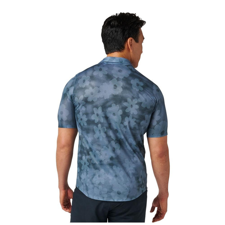 Pearl Izumi Men's Canyon Tech Snap Shirt blue floral tie-dye