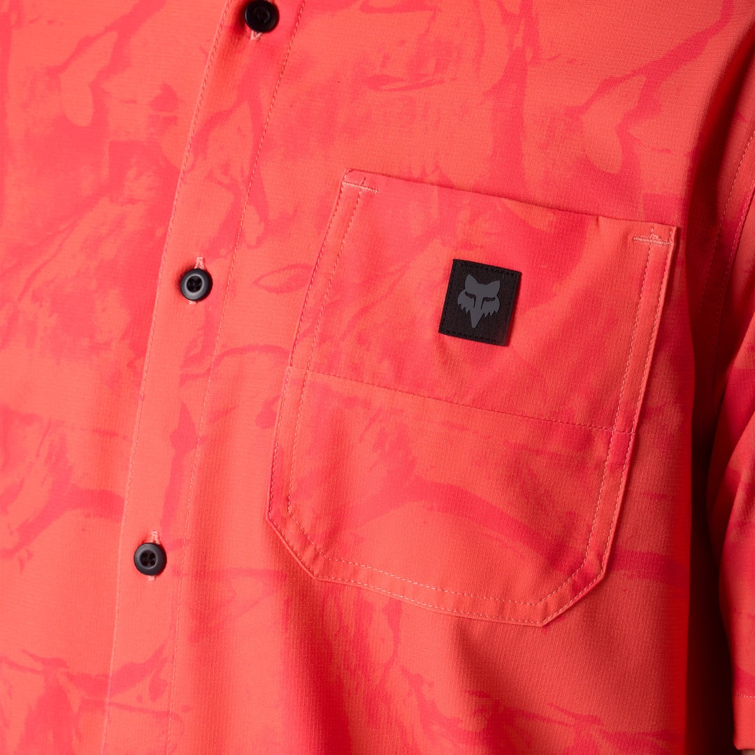 FOX Men's Ranger Short Sleeve Woven Bike Jersey peach