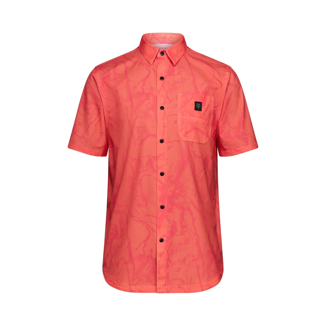 FOX Men's Ranger Short Sleeve Woven Bike Jersey peach