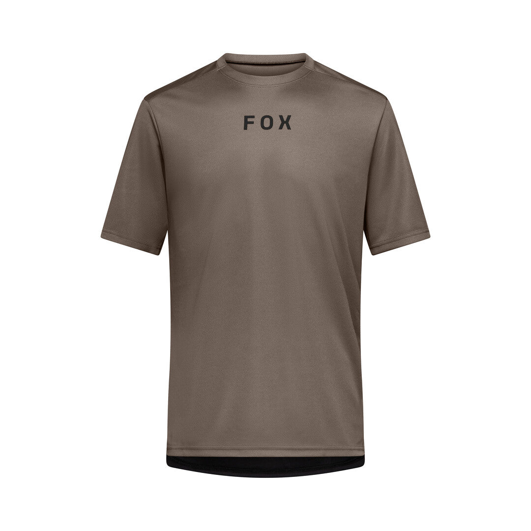 FOX Men's Ranger Wordmark Short Sleeve Bike Jersey nutmeg