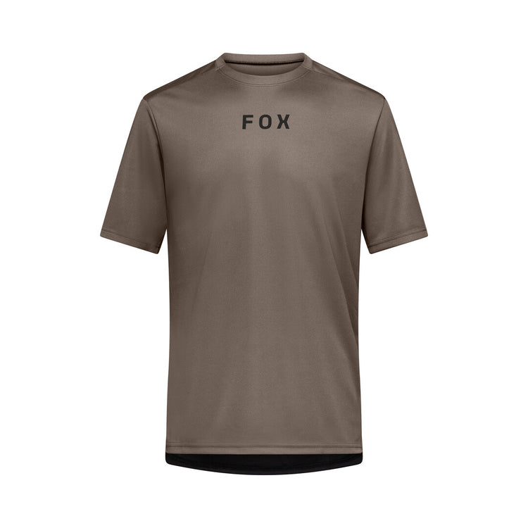 FOX Men's Ranger Wordmark Short Sleeve Bike Jersey nutmeg