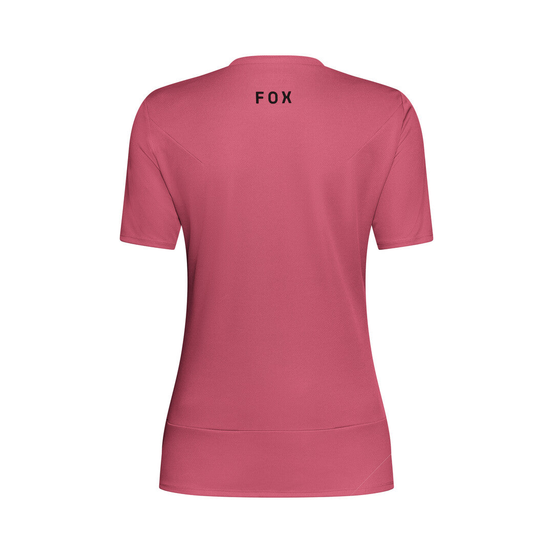 FOX Women's Ranger FOX Head Short Sleeve Bike Jersey berry