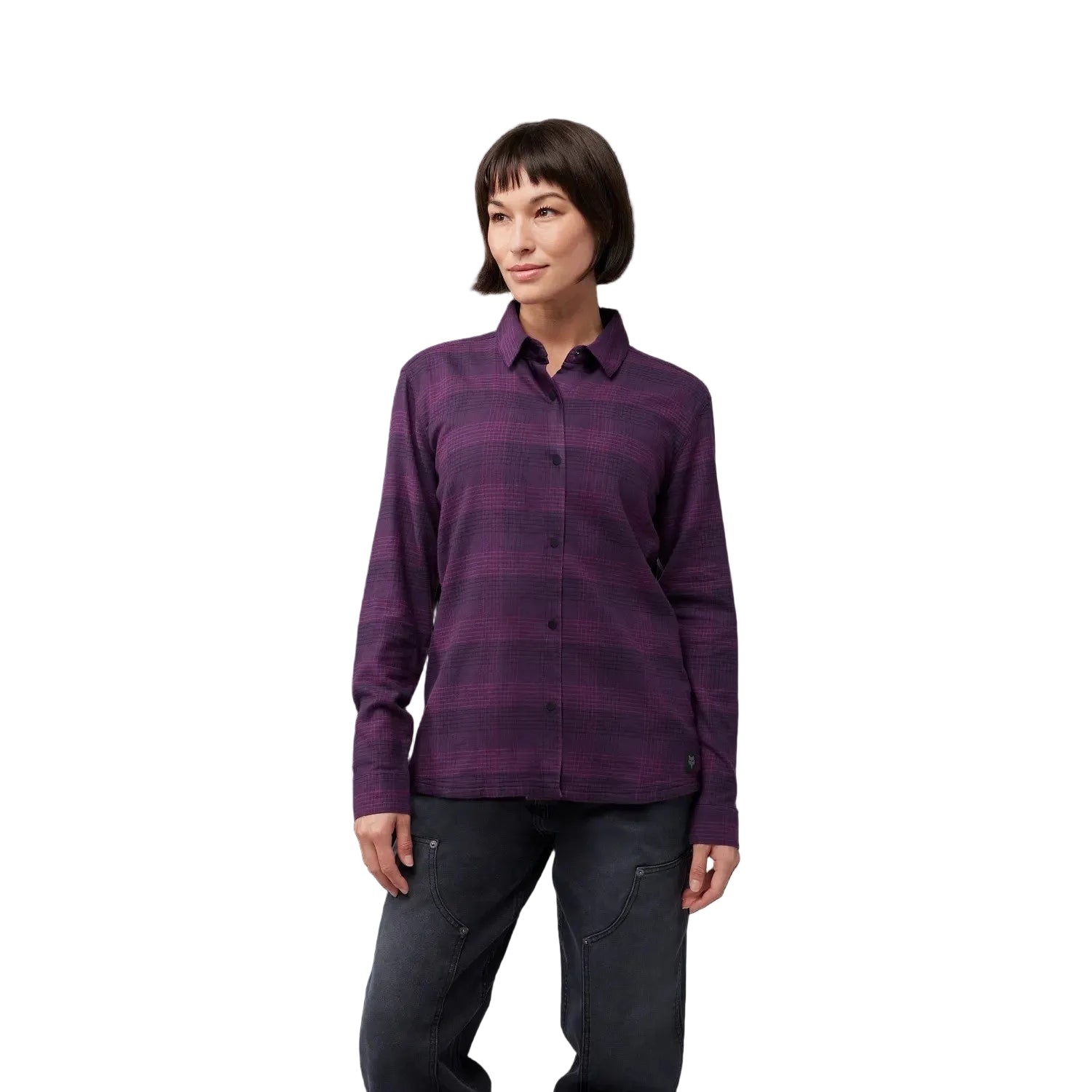 FOX Women's Survivalist Stretch Flannel Shirt Dark Purple