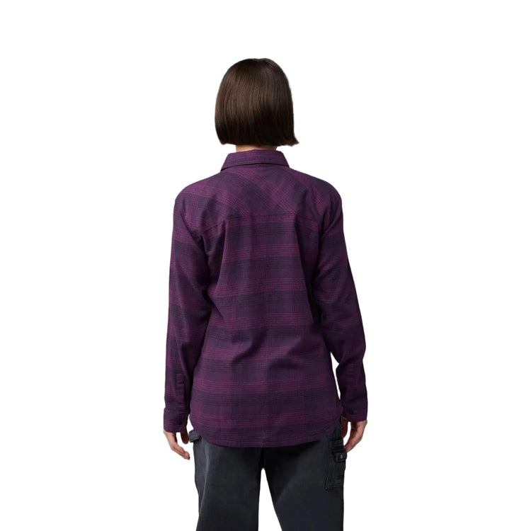 FOX Women's Survivalist Stretch Flannel Shirt Dark Purple