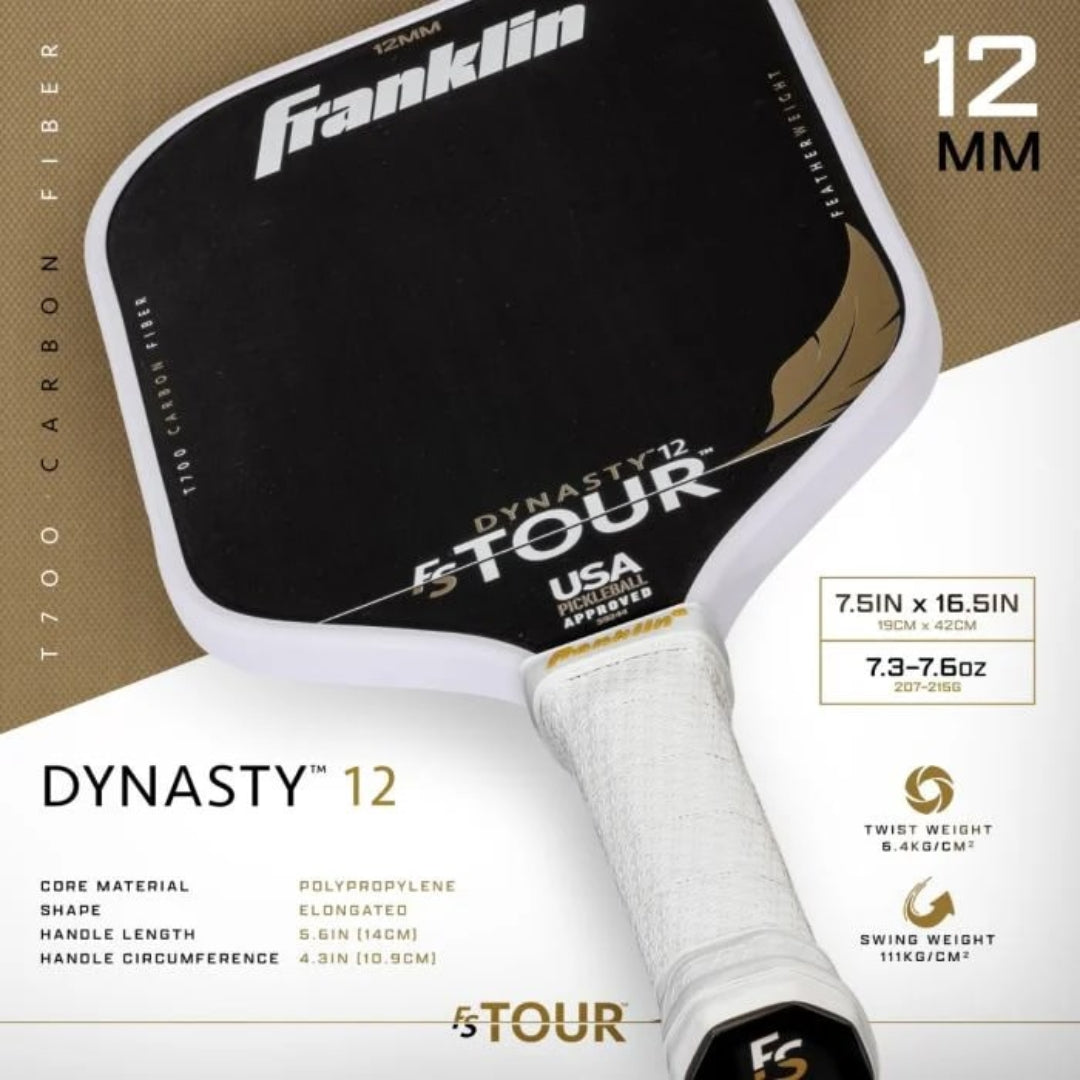Franklin FS Tour Featherweight Dynasty Pickleball Paddle Black 2