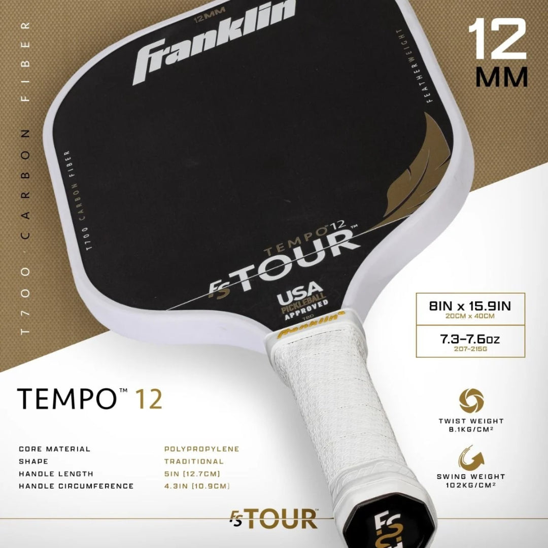 Franklin FS Tour Featherweight Tempo Pickleball Paddle Black 2