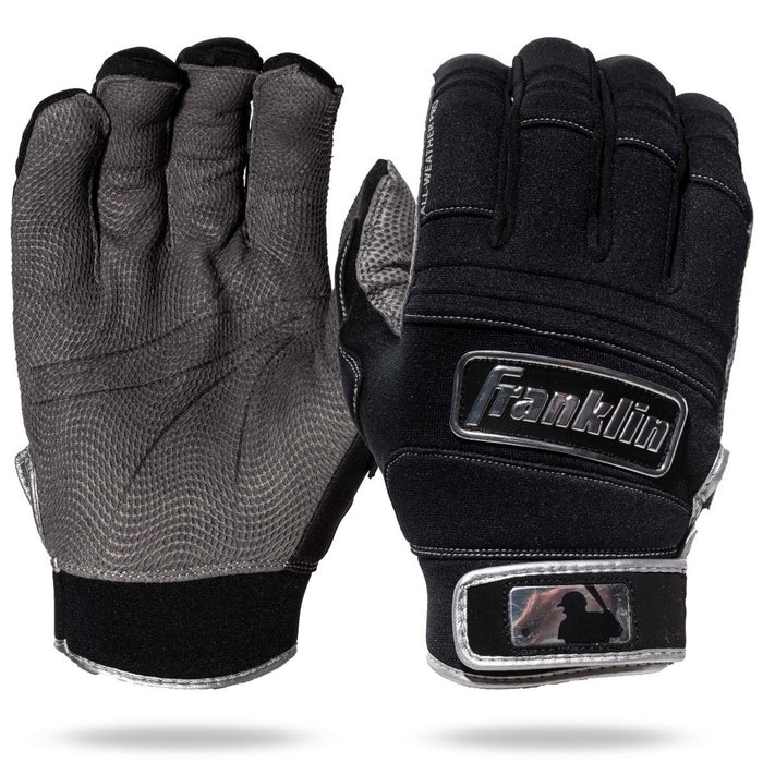 Franklin Senior All Weather Batting Gloves Black/Grey