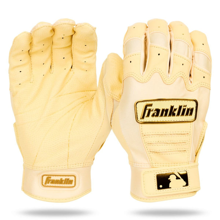 Franklin Senior MLB CFX Pro Hi-Lite Batting Gloves-Vanilla Gold