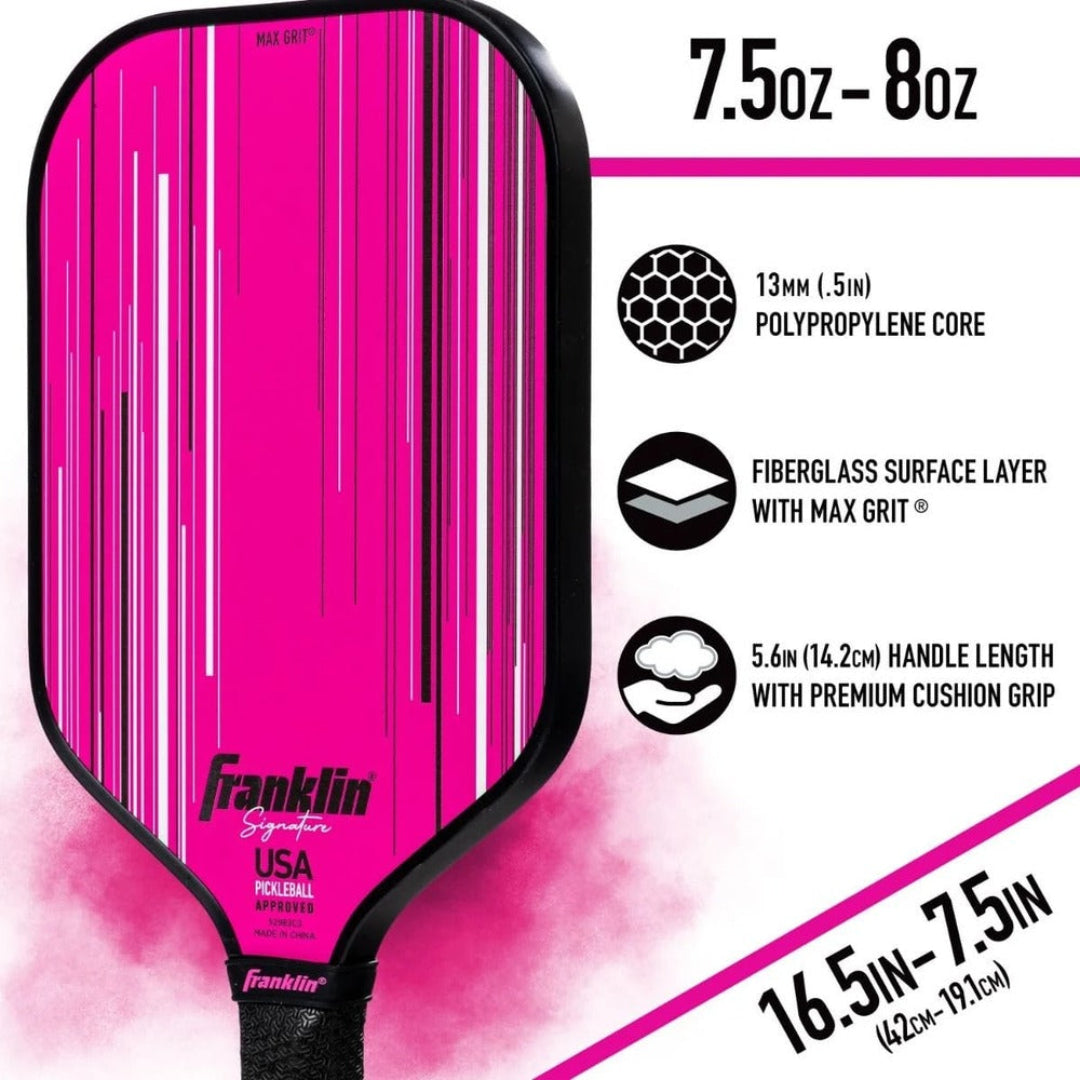Franklin Signature Pro Series Pickleball Paddle 13mm Pink 2