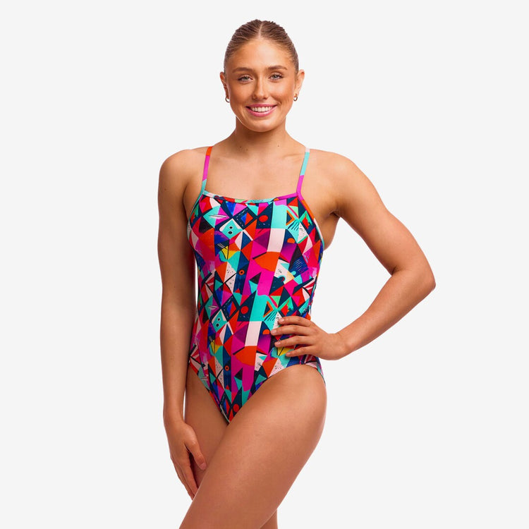 Funkita Women's Single Strap One Piece Swimsuit Art Dropout