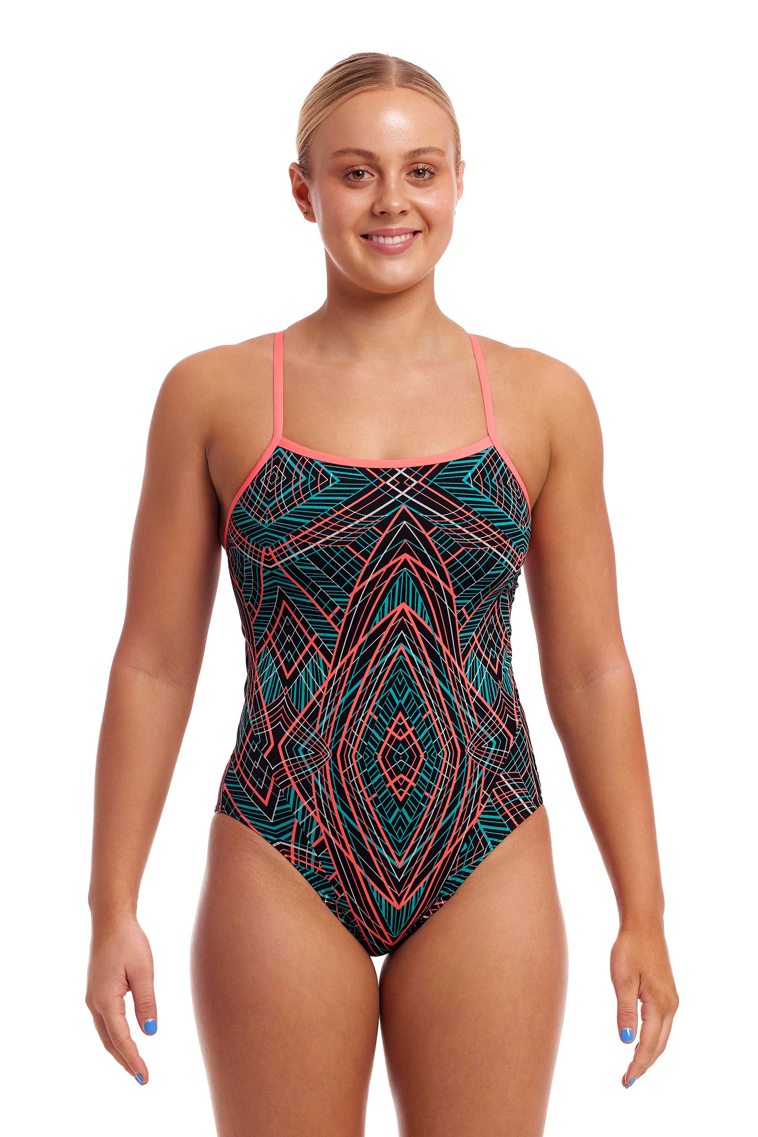 Funkita Women's Swim Secure One Piece Swimsuit Spiro Mint