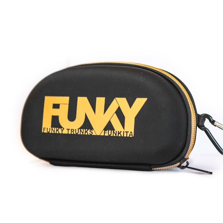 Funky Closed Swim Goggle Case black gold