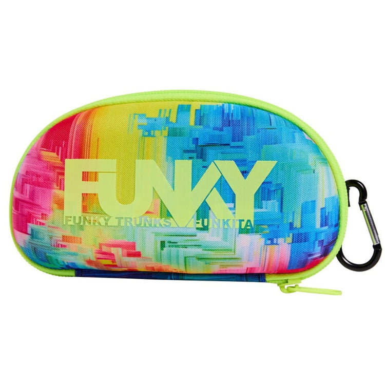 Funky Closed Swim Goggle Case red yellow blue