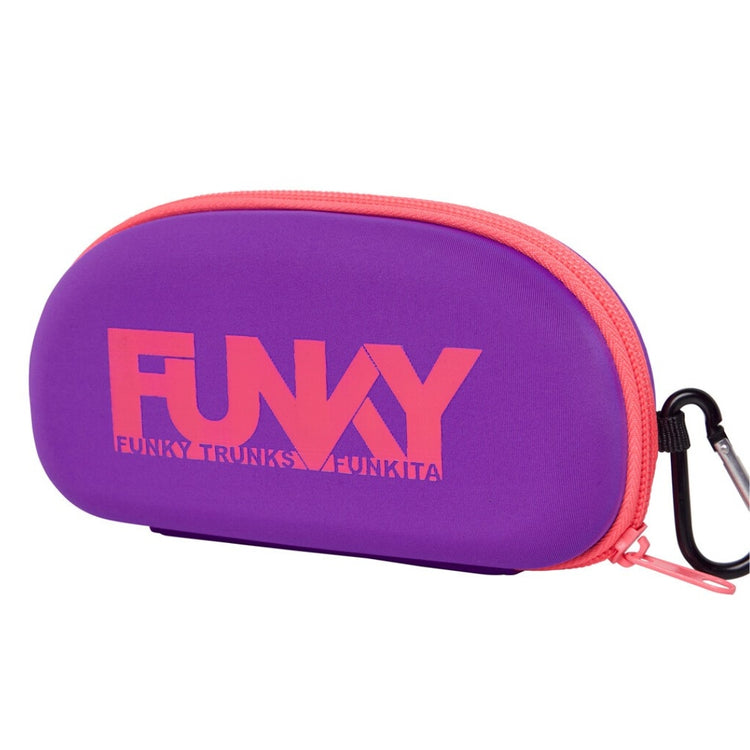 Funky Closed Swim Goggle Case purple pink