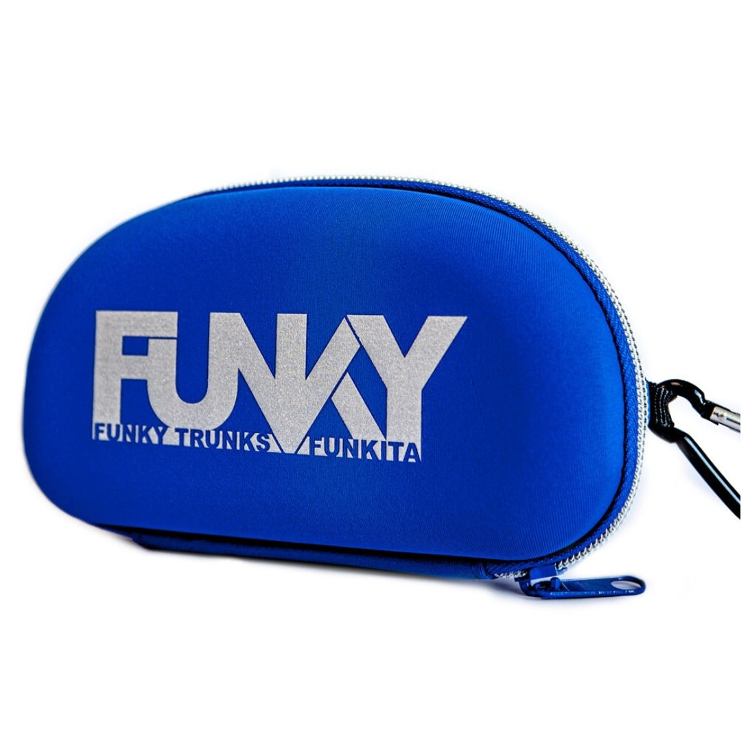 Funky Closed Swim Goggle Case blue grey