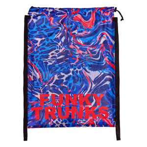 Funky Trunk Mesh Gear Swim Bag blue/red/white
