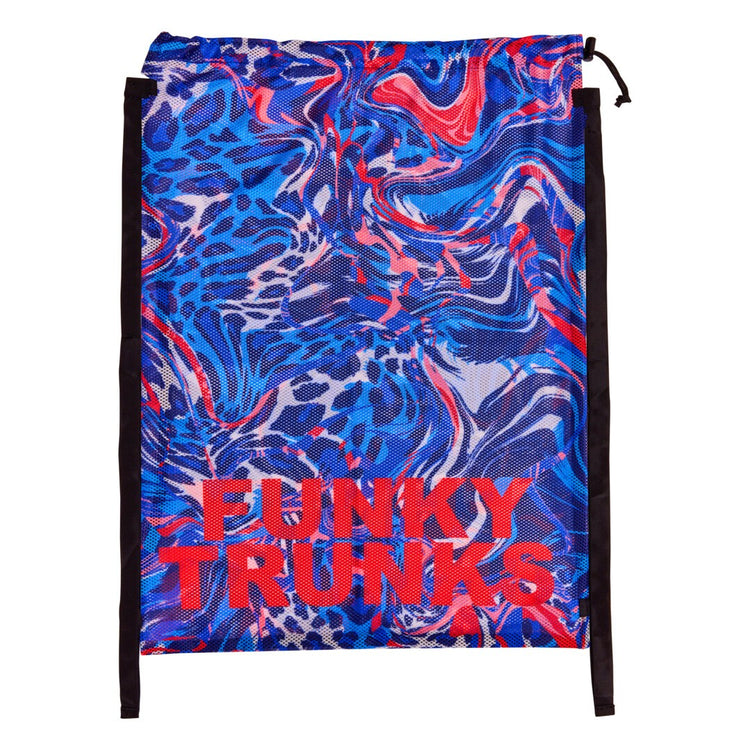Funky Trunk Mesh Gear Swim Bag blue/red/white