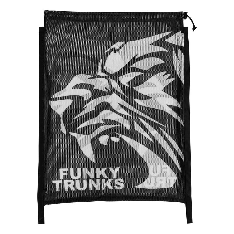Funky Trunk Mesh Gear Swim Bag black/white