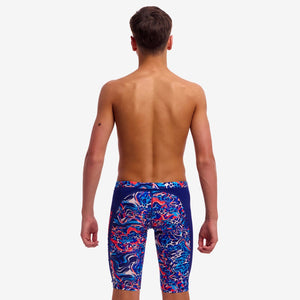 Funky Trunks Boys Training Swim Jammer blue/red/white