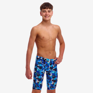 Funky Trunks Boys Training Swim Jammer blue/black/white