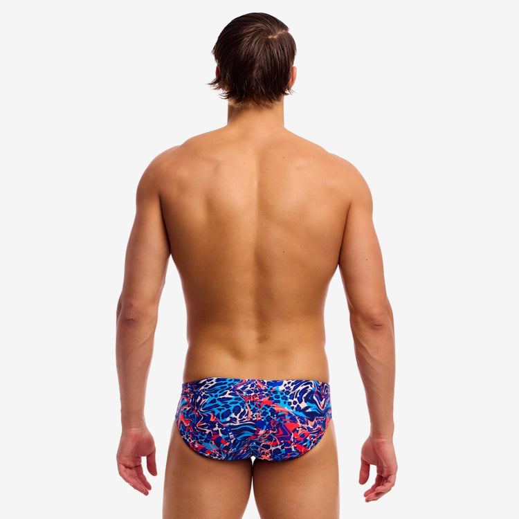 Funky Trunks Men's Seamed Swim Brief blue/red/white