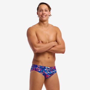 Funky Trunks Men's Seamed Swim Brief blue/red/white