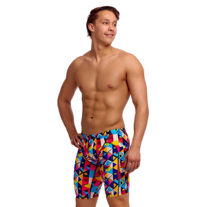 Funky Trunks Men's Training Swim Jammer blue red white