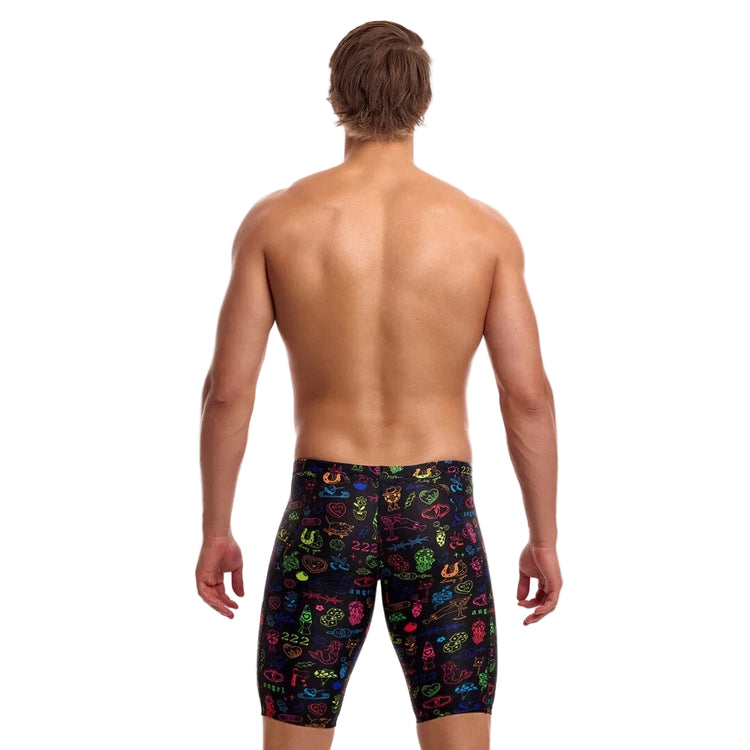 Funky Trunks Men's Training Swim Jammer black blue green pink