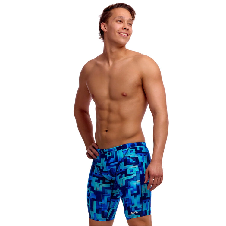 Funky Trunks Men's Training Swim Jammer blue
