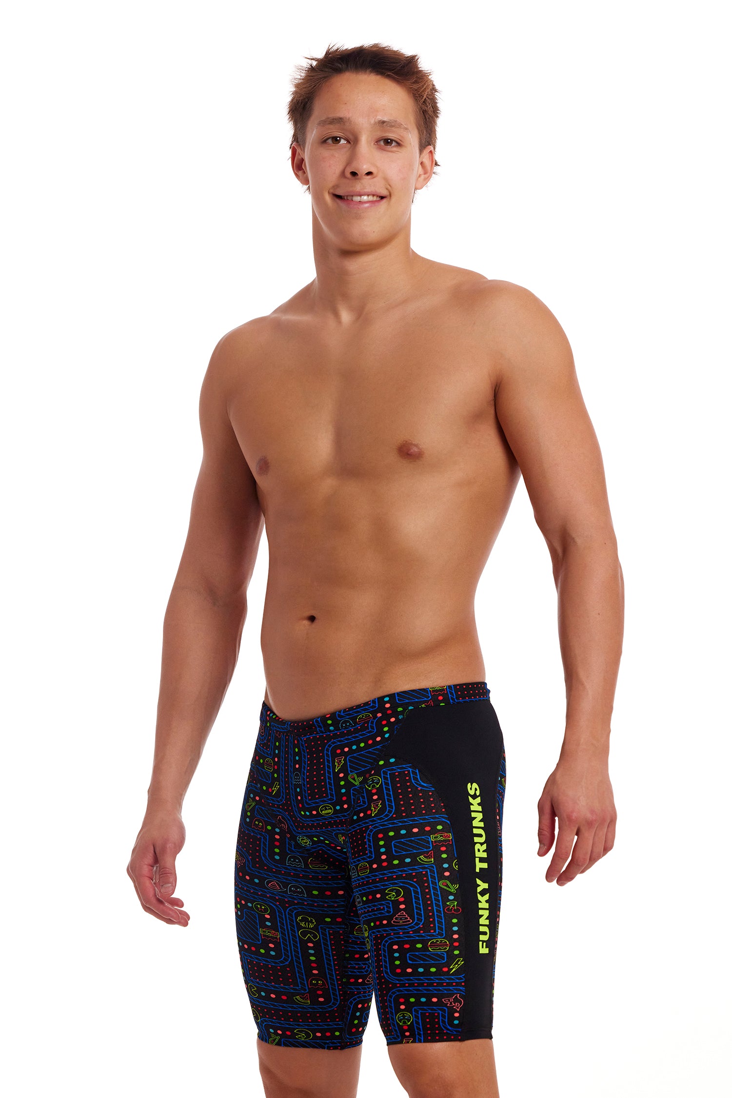 Funky Trunks Men's Training Swim Jammer Chomp Chomp 