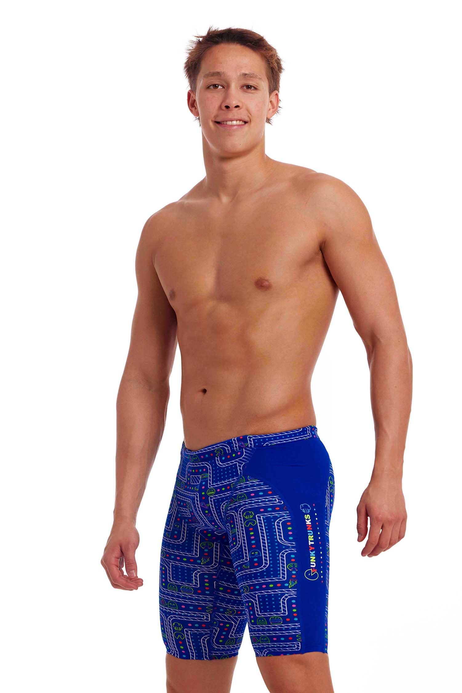 Funky Trunks Men's Training Swim Jammer Much Munchies