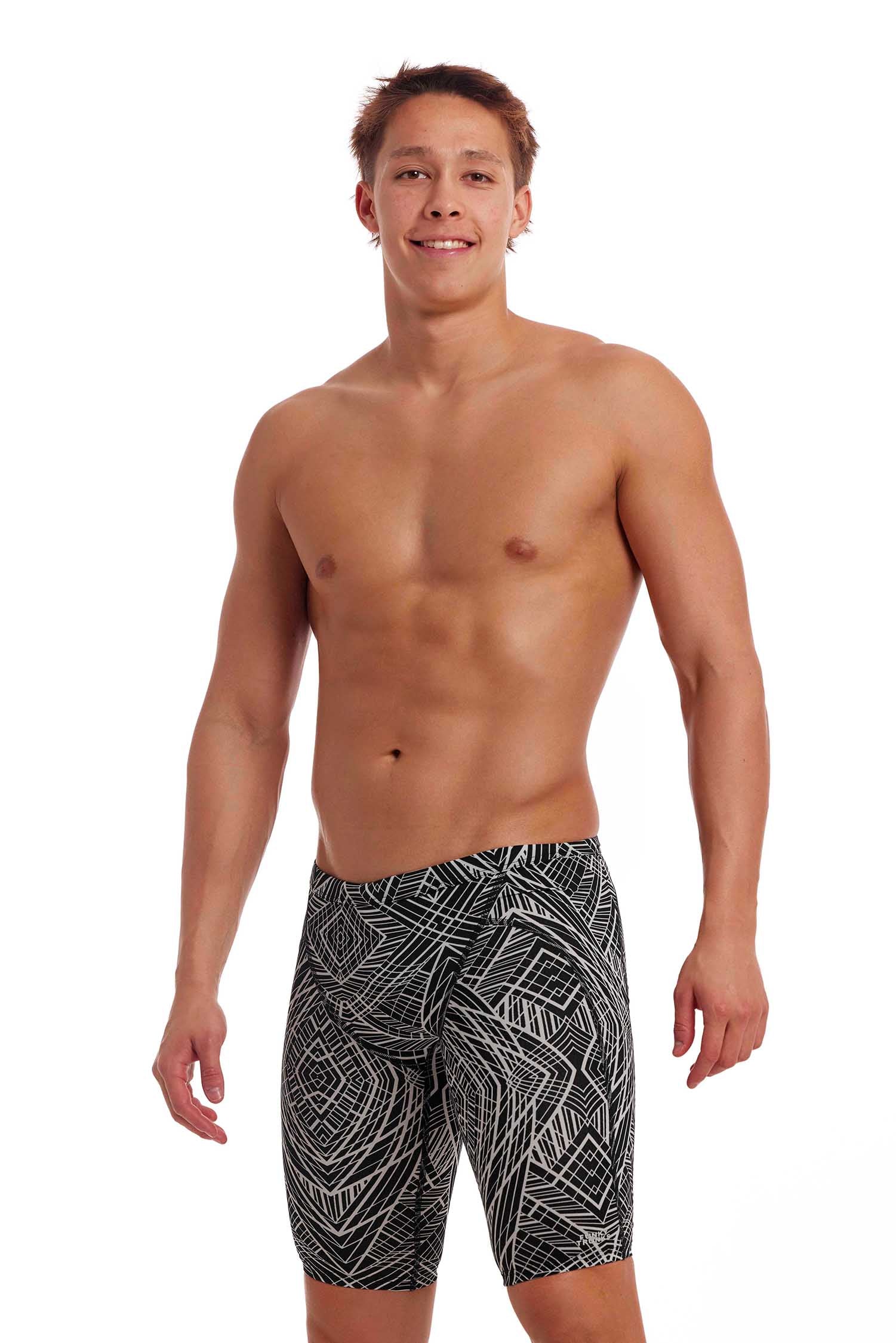 Funky Trunks Men's Training Swim Jammer Space Signals 