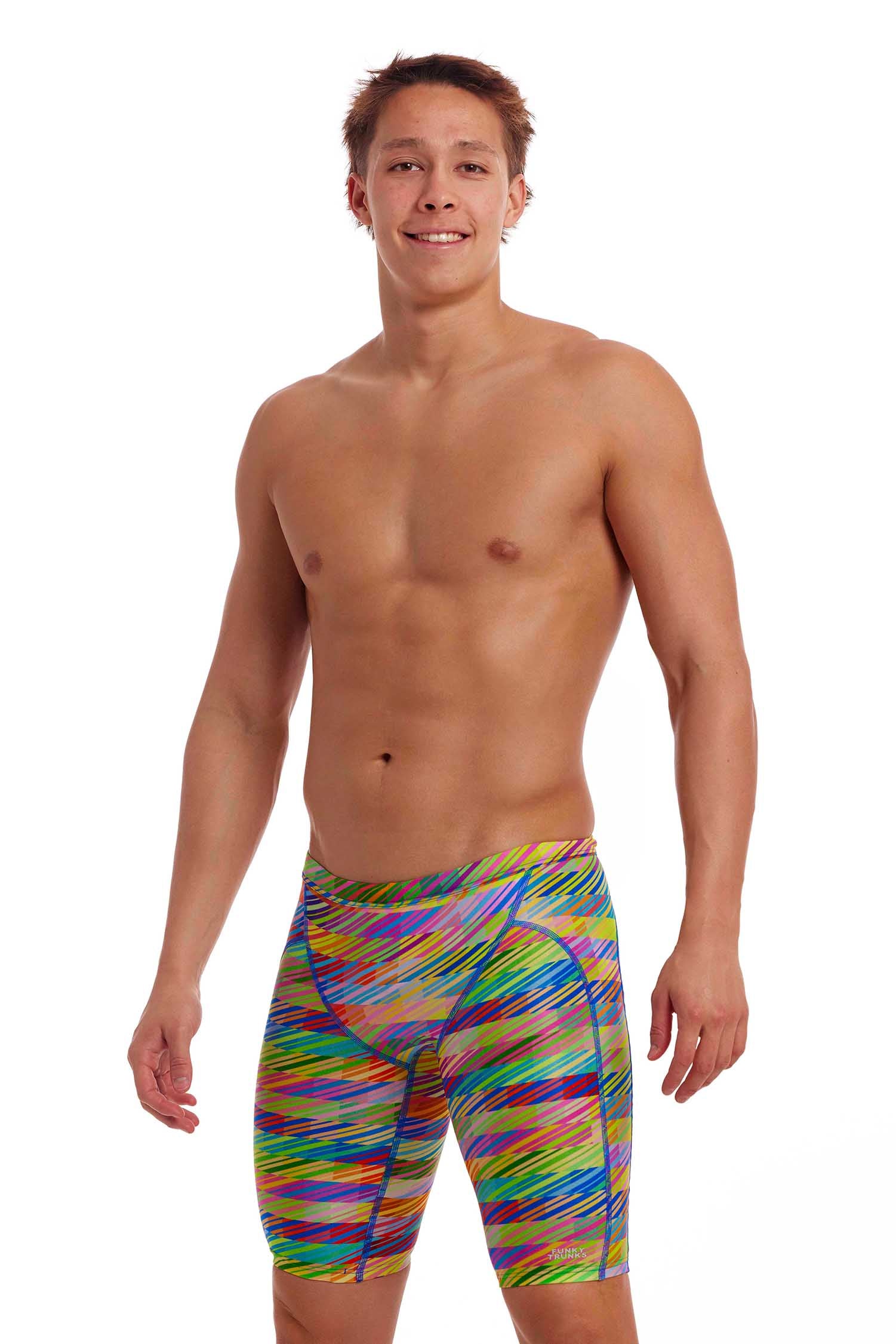 Funky Trunks Men's Training Swim Jammer Static Stack