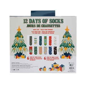 Gertex Men's Christmas Advent Calendar Socks 12 Pack