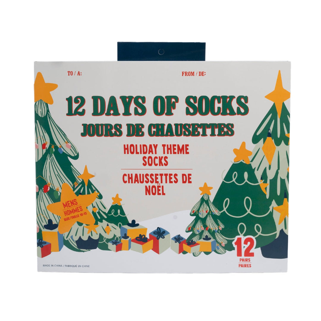 Gertex Men's Christmas Advent Calendar Socks 12 Pack