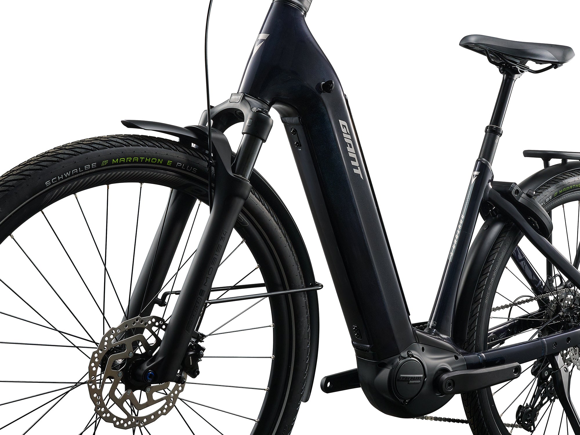 Giant AnyTour E+ 4 Step-Thru Comfort Electric Bike 2027 Cold Night
