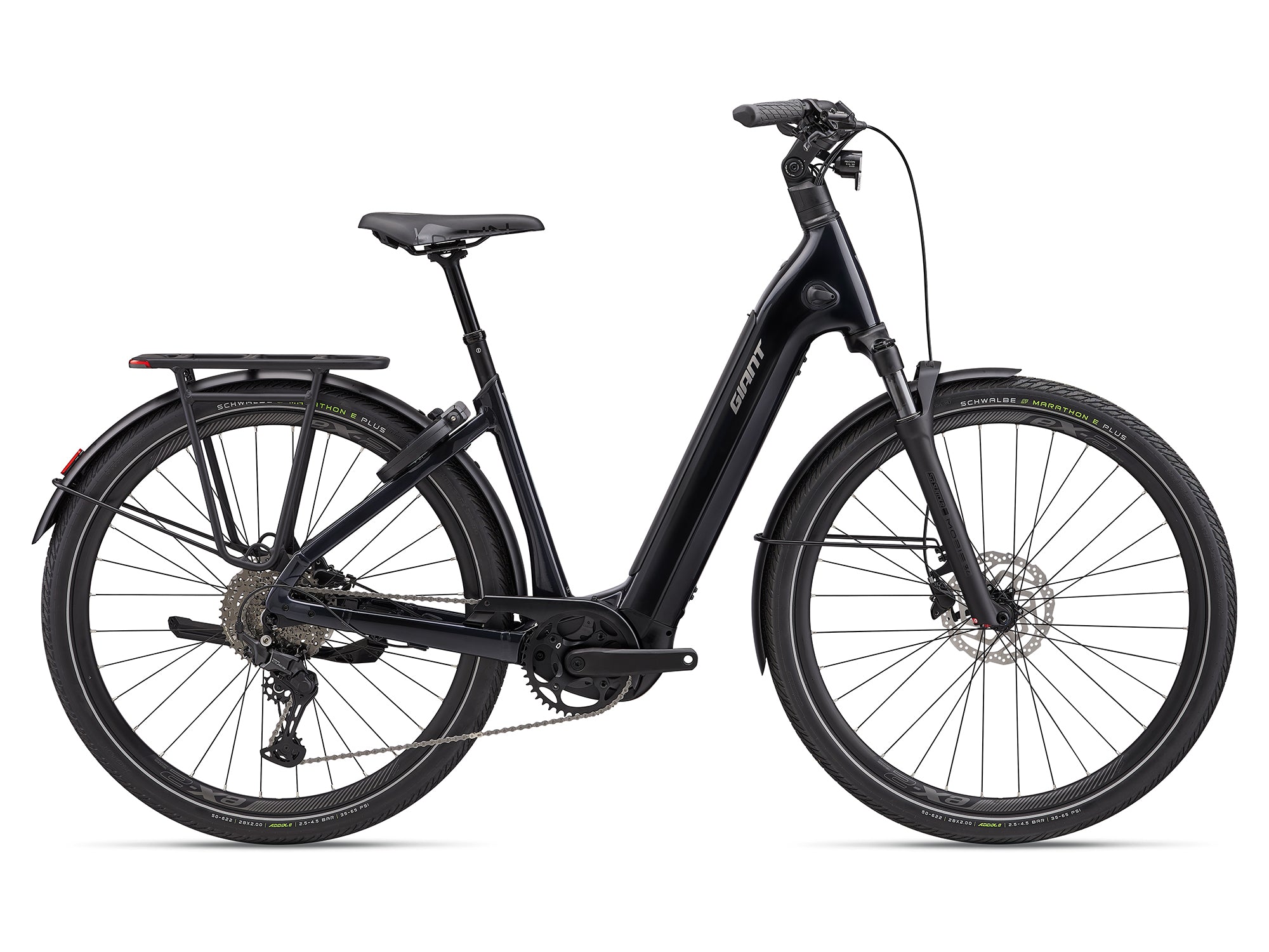 Giant AnyTour E+ 4 Step-Thru Comfort Electric Bike 2027 Cold Night