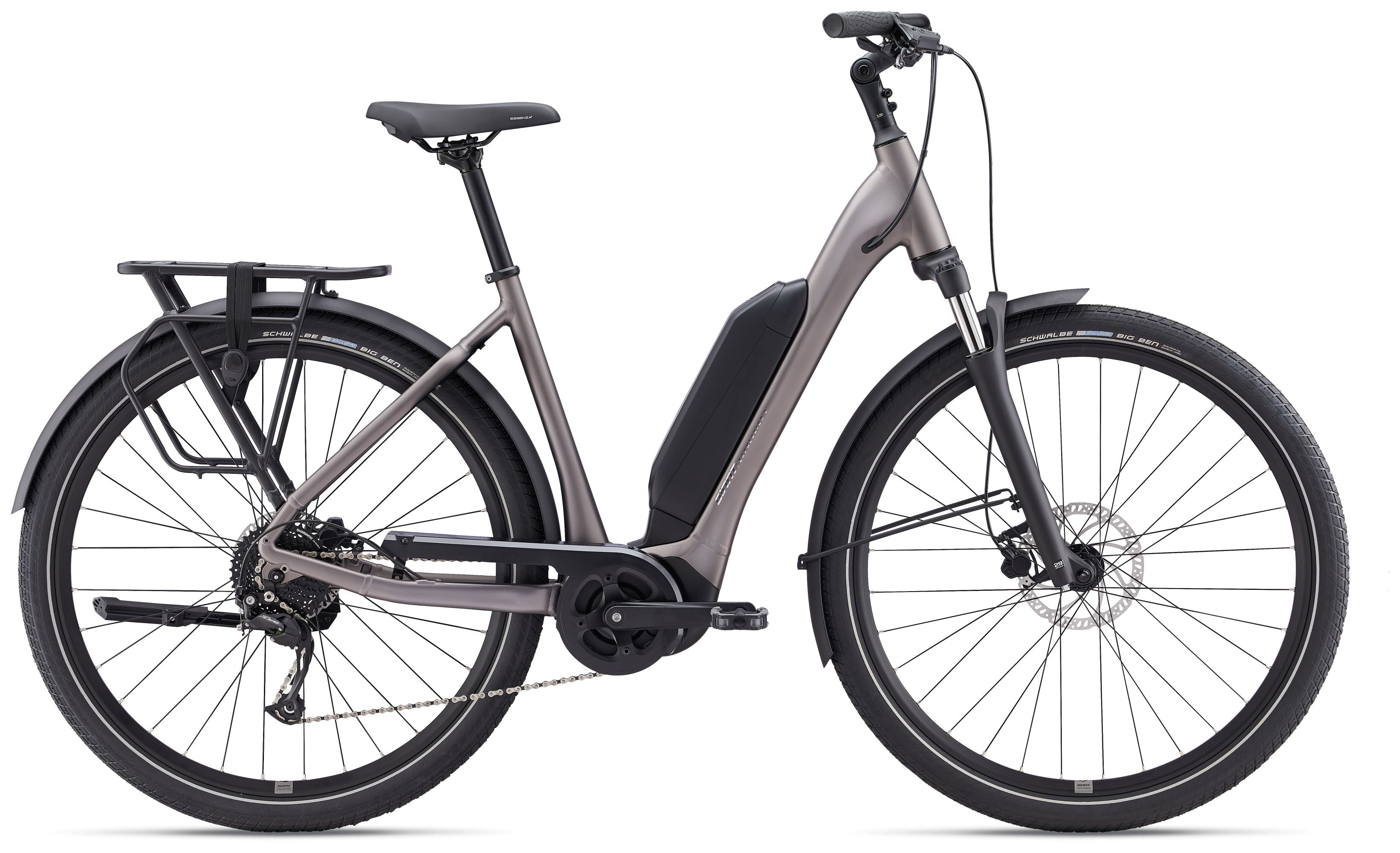 Giant Expression+ Step-Thru Comfort Electric Bike 2026 Early Espresso