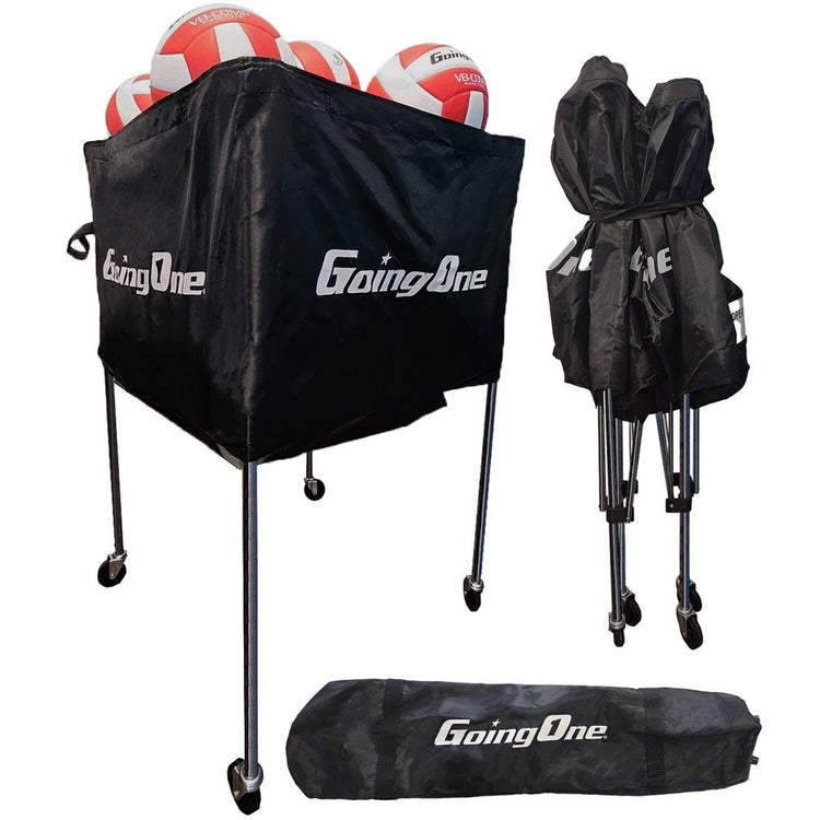 Going One Folding Aluminum Volleyball Cart black