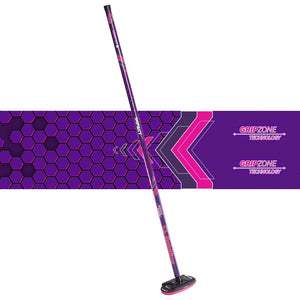 Goldline Carbon Fiber Impact Curling Broom quake- purple