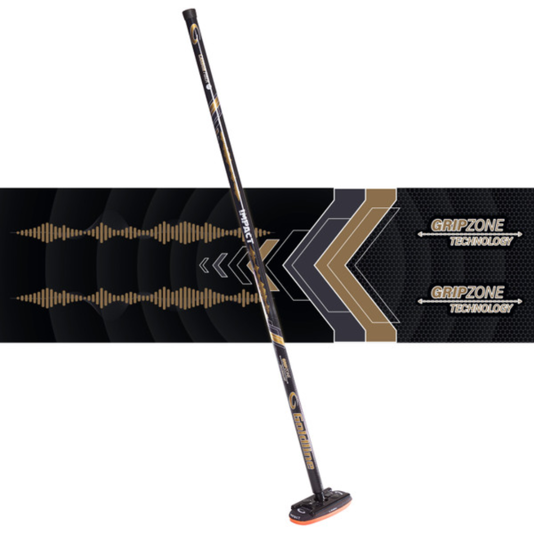 Goldline Carbon Fiber Impact Curling Broom sonic- black/gold