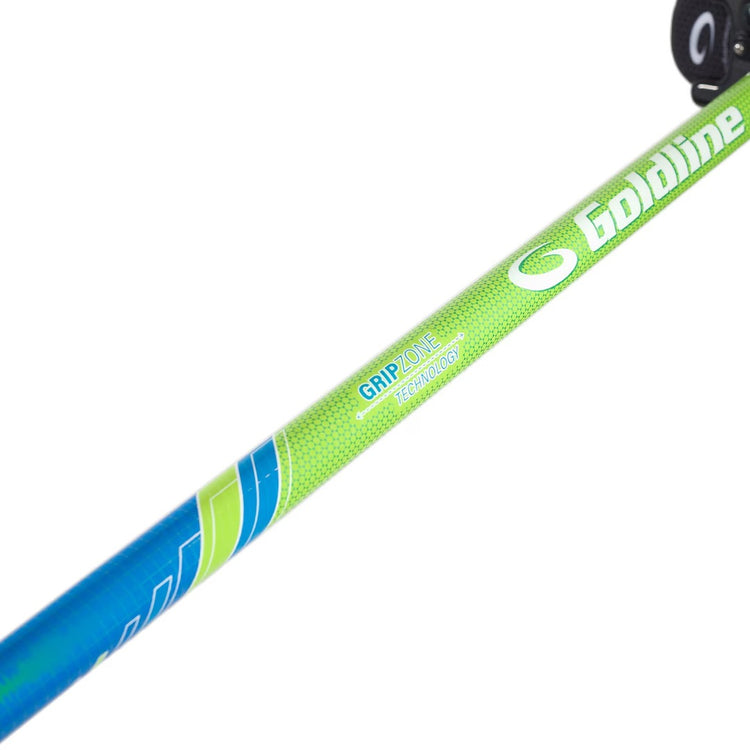 Goldline Carbon Fiber Impact Curling Broom tsunami- blue/green