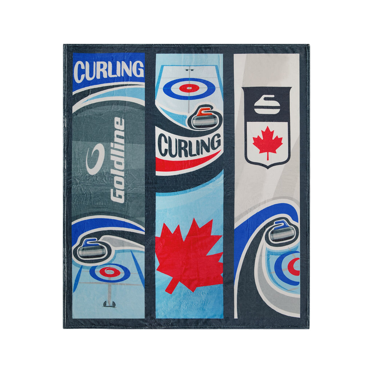Goldline Curling Canada Fleece Blanket multicolor