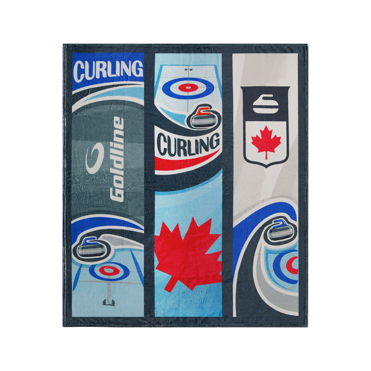 Goldline Curling Canada Fleece Blanket multicolor