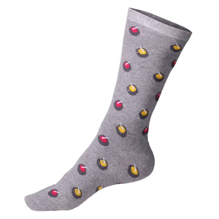 Goldline Designer Curling Socks grey with curling rocks