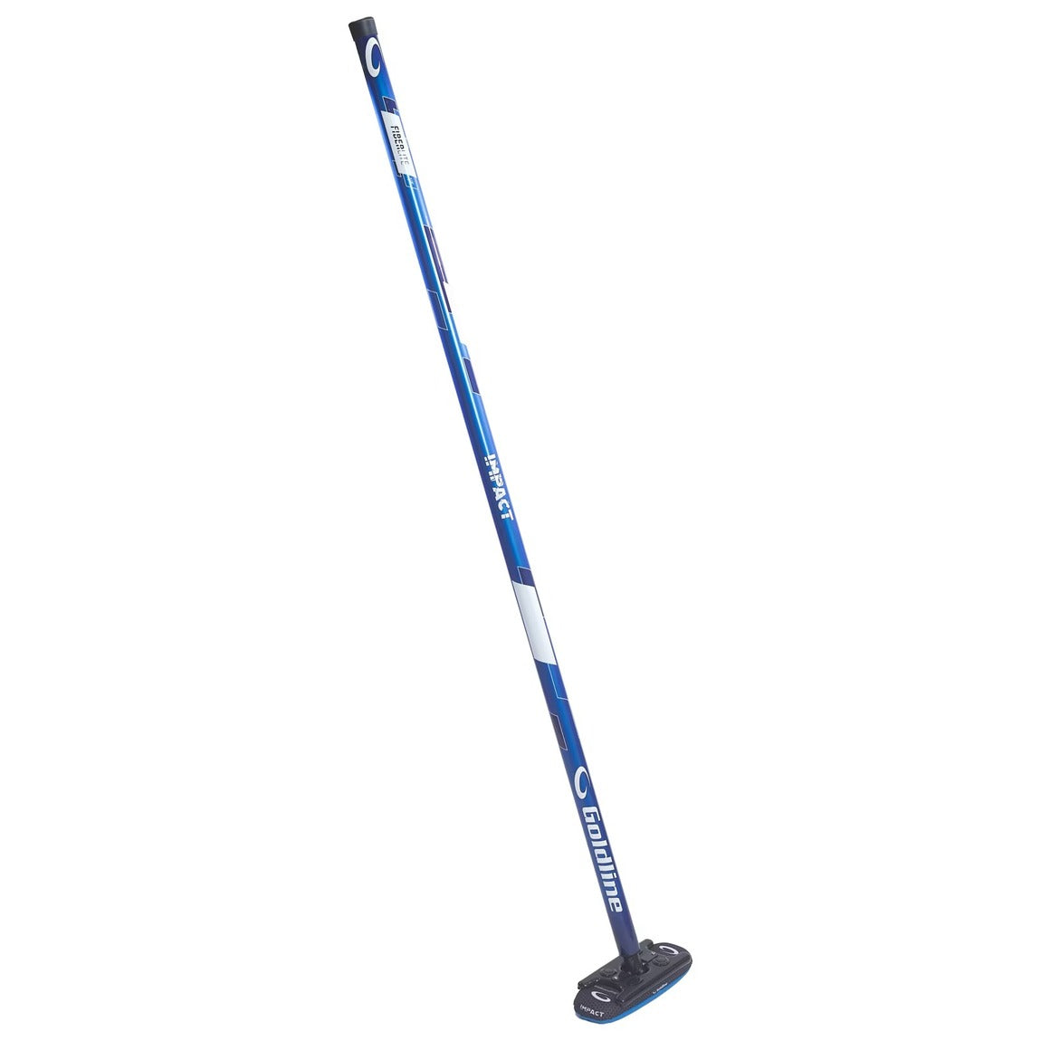 Goldline Fiberlite Impact Curling Broom blue