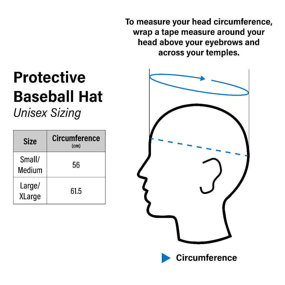 Goldline Head First Protective Curling Baseball Hat black